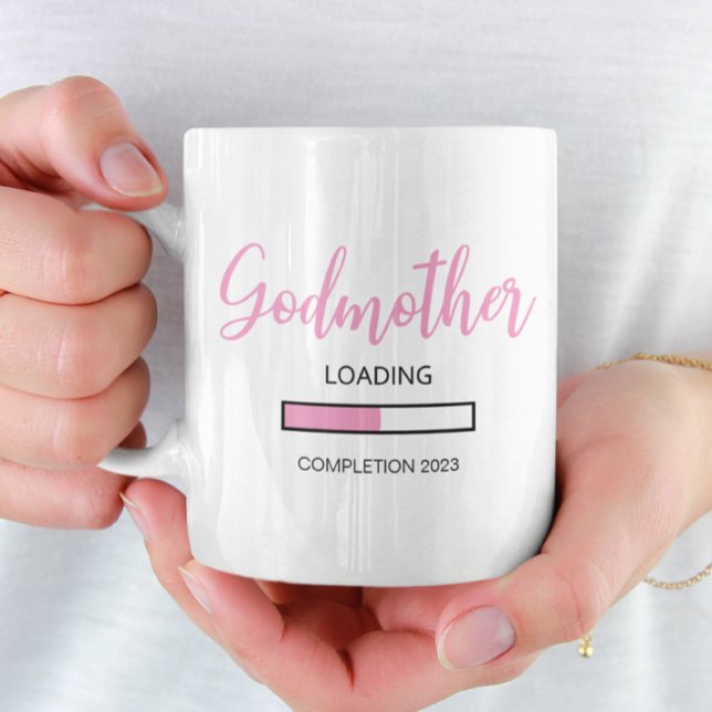 Pink Baby Girl Loading In 2025 Godmother Proposal Coffee Mug (Creator Uploaded)