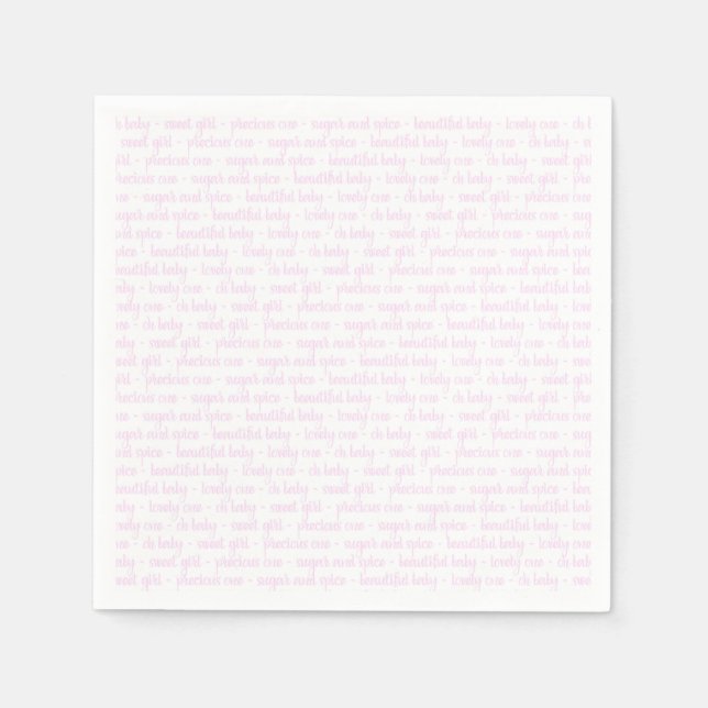 Pink Baby Girl Napkin (Front)