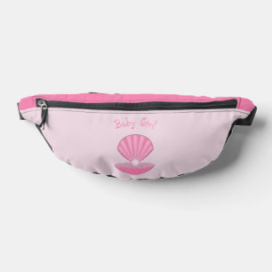 Pink Baby Girl Oyster shell and Pearl Custom Bum Bags