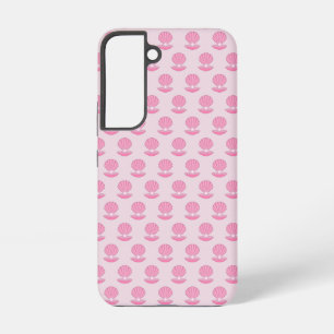 Pink Baby Girl Oyster shell and Pearl Patterned Samsung Galaxy Case
