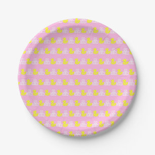 Pink Baby Girl Paper Plate