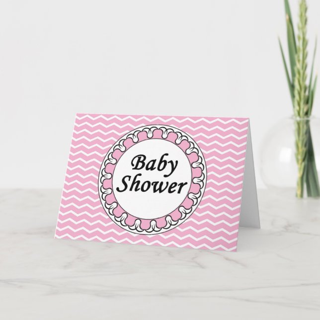 Pink Baby Girl Shower Invitation (Front)