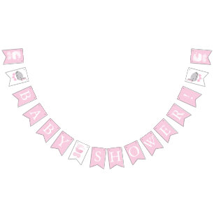 Pink 👶 Baby Girl Shower Party Bunting