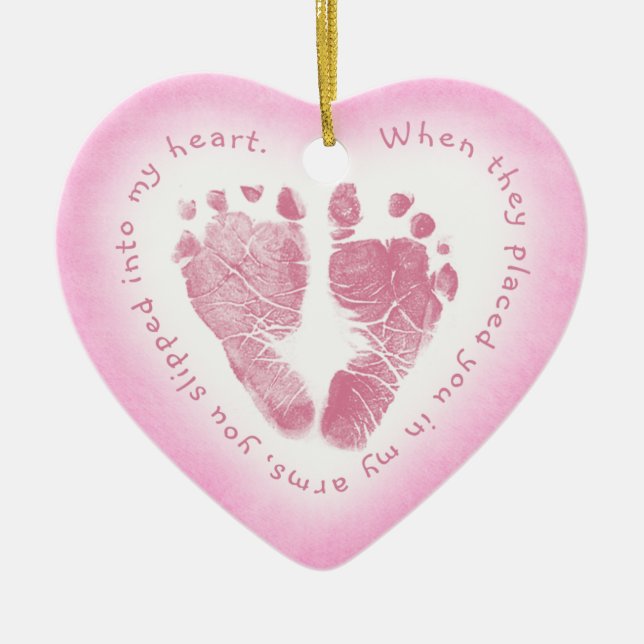 Pink Baby Girl Sleeping Door Hanger Ornament (Front)
