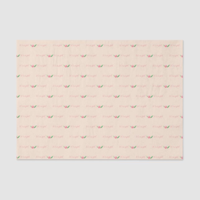 Pink Baby Girl Tissue Paper (Front)