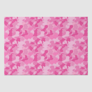 Pink baby girl's camo pattern tissue paper