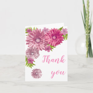 Pink Baby In Bloom Blank Inside Thank You Notes