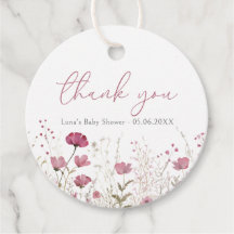 Pink Baby In Bloom Floral Wildflower Baby Shower