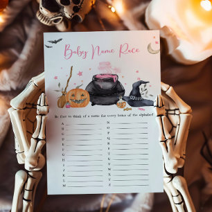 Pink Baby is Brewing Baby Name Race Game