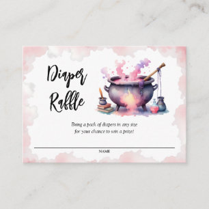 Pink Baby is Brewing Baby Shower Diaper Raffle Enclosure Card