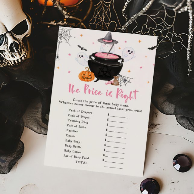 Pink Baby is Brewing Guess the Price Right Game (Baby is Brewing Baby Shower The Price is Right Game)