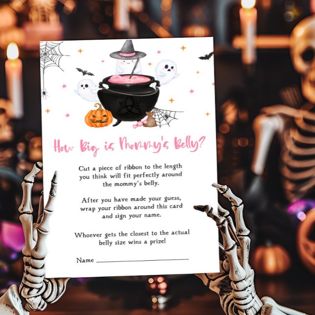 Pink Baby is Brewing How Big is Mummy's Belly Game (Baby is Brewing Baby Shower How Big is Mommy's Belly Game)