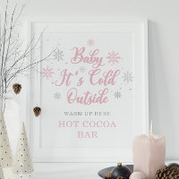 Pink Baby It's Cold Outside Hot Cocoa Bar