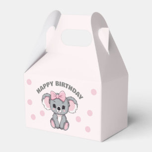 Pink Baby Koala Bear Favour Box