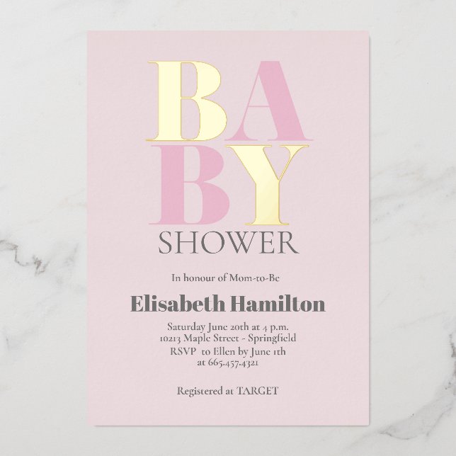 Pink Baby Shower (Front)