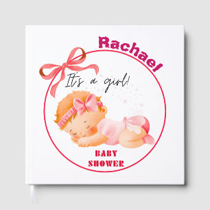 Pink Baby Shower, Baby Girl Shower Guest Book