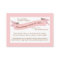 Pink Baby Shower Book Insert Request Card for Girl