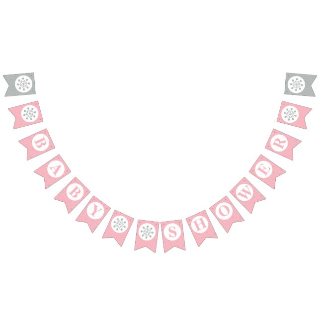 Pink Baby Shower Bunting Flags - Girl BabyShower (All)