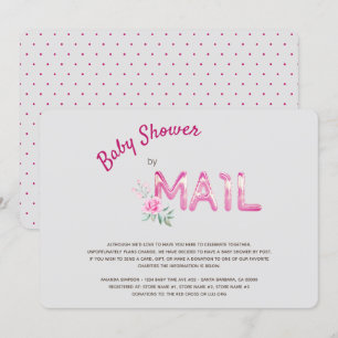 Pink Baby Shower by Mail for Girls Invitation