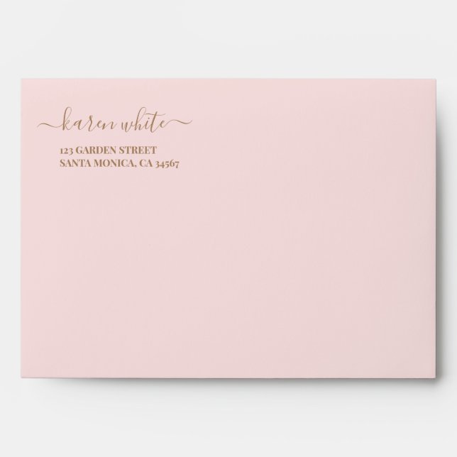 Pink Baby Shower Girl Envelope (Front)