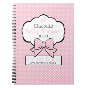 Pink Baby Shower Guest Book- Notebook