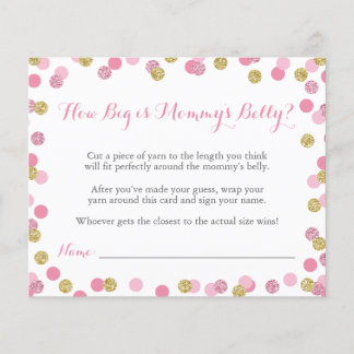 Pink Baby Shower How Big is Mummy's Belly Game