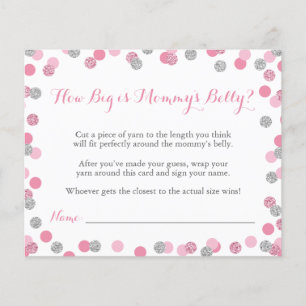 Pink Baby Shower How Big is Mummy's Belly Game