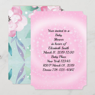 Pink Baby Shower Invitation