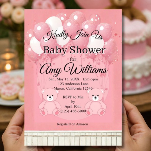 Pink Baby shower Invitation (Creator Uploaded)