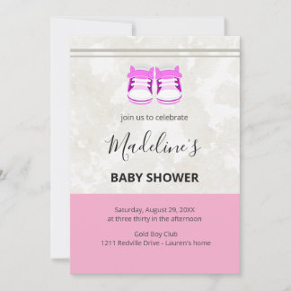 Pink Baby Shower Invitation – Custom Baby Girl