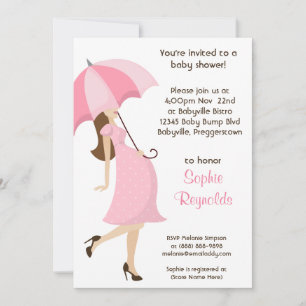 Pink Baby Shower Invitation Expecting Girl