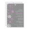 Pink Baby Shower Invitation Winter Snowflakes