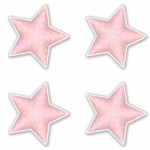 Pink Baby Shower Puffy Polka Dot Stars