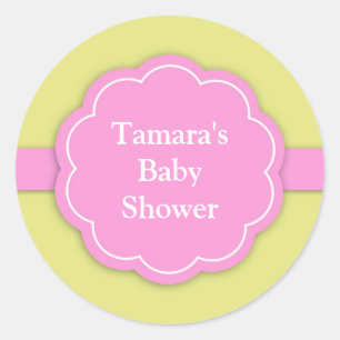 Pink Baby Shower Sticker