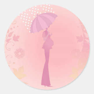 Pink Baby Shower Stickers