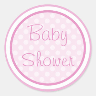 Pink Baby Shower Stickers