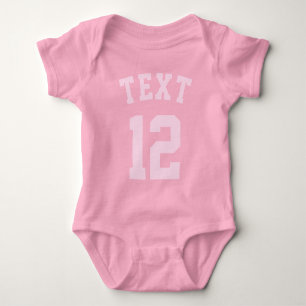 Pink Baby Sports Jersey Design Bodysuit