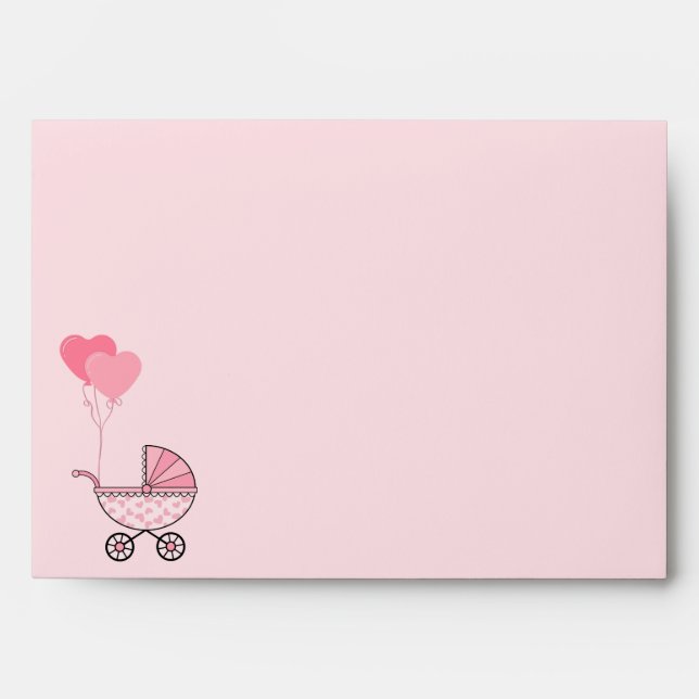 Pink Baby Stroller Envelope (Front)