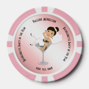 Pink Bachelorette of the Year Memento Poker Chips