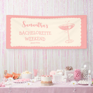 Pink Bachelorette Party Cocktail Bridal Shower Banner