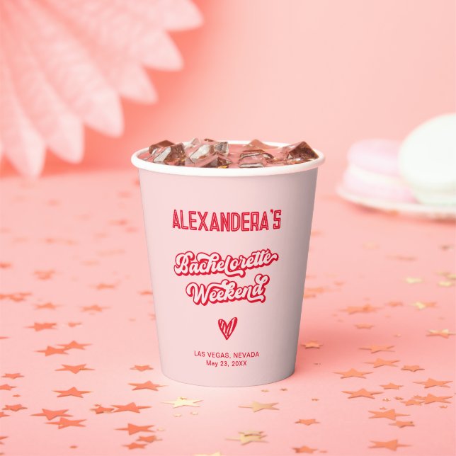 Pink Bachelorette Party  Paper Cups (Insitu)