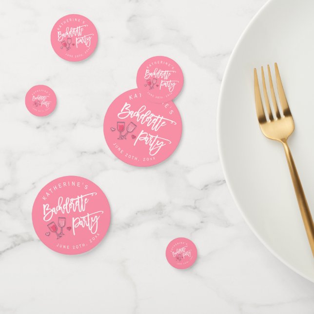 Pink Bachelorette Party Table Confetti (Group)