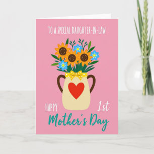 Pink Backdrop Floral Card