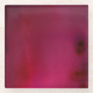 Pink Background Glass Coaster