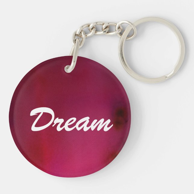 Pink Background Key Ring (Back)