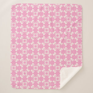 Pink background,  modern seamless pattern. Vintage Sherpa Blanket