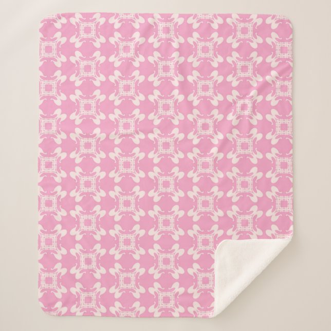 Pink background,  modern seamless pattern. Vintage Sherpa Blanket (Front)
