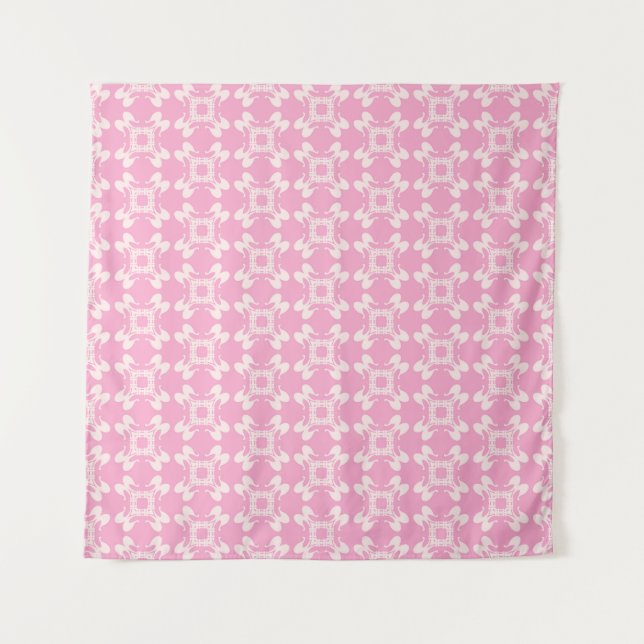 Pink background,  modern seamless pattern. Vintage Tapestry (Front)