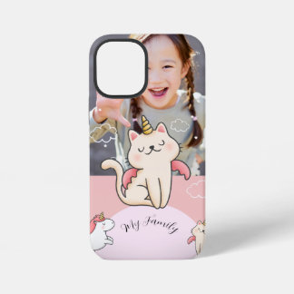 Pink background & sweet girl iPhone 12 mini case