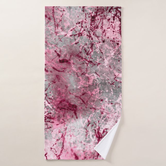pink backgroundart, deco, pattern, abstract, aged, bath towel (Bath Towel)
